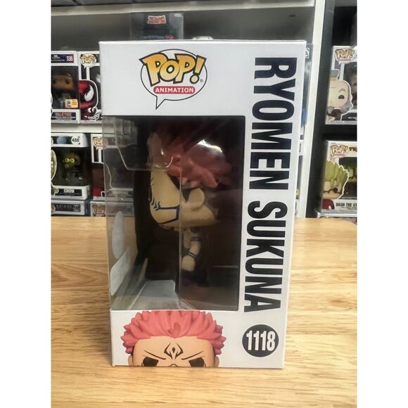 VAULTED EXC LE GLOW CHASE Ryomen Sukuna Funko Pop #1118 Jujutsu Kaisen Galactic - Picture 4 of 6